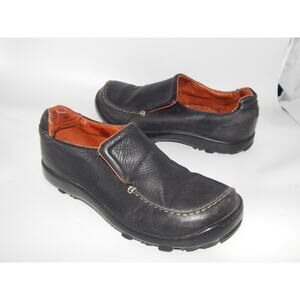 Tsubo Men Black Leather Loafer Shoe Size 10